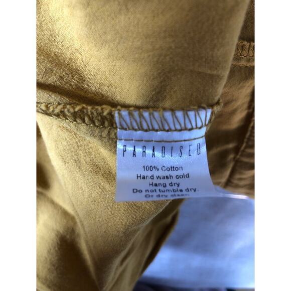 Paradised Valentina Romper Cotton Long Sleeve Button Front Blouson Yellow XL - Picture 9 of 14